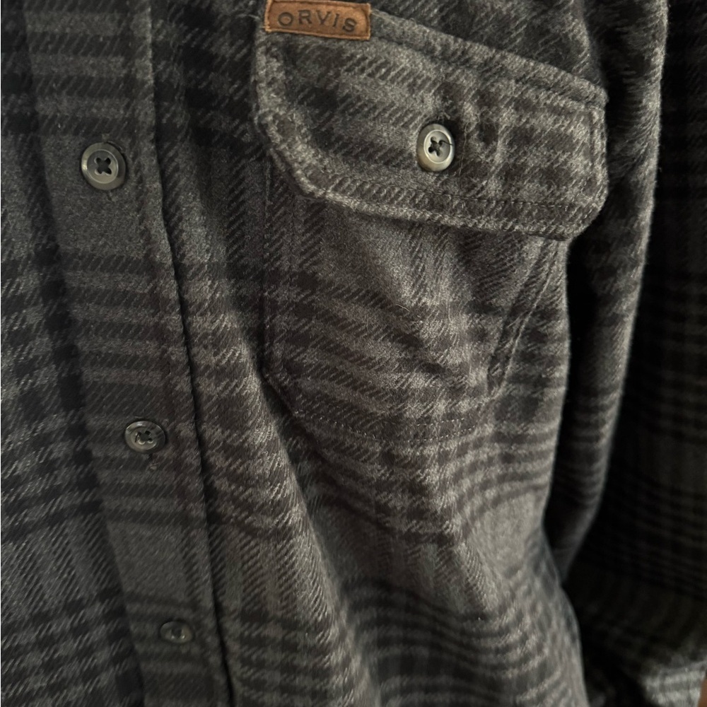 ORVIS Men's Black Plaid Jacket - Picture 3 of 4